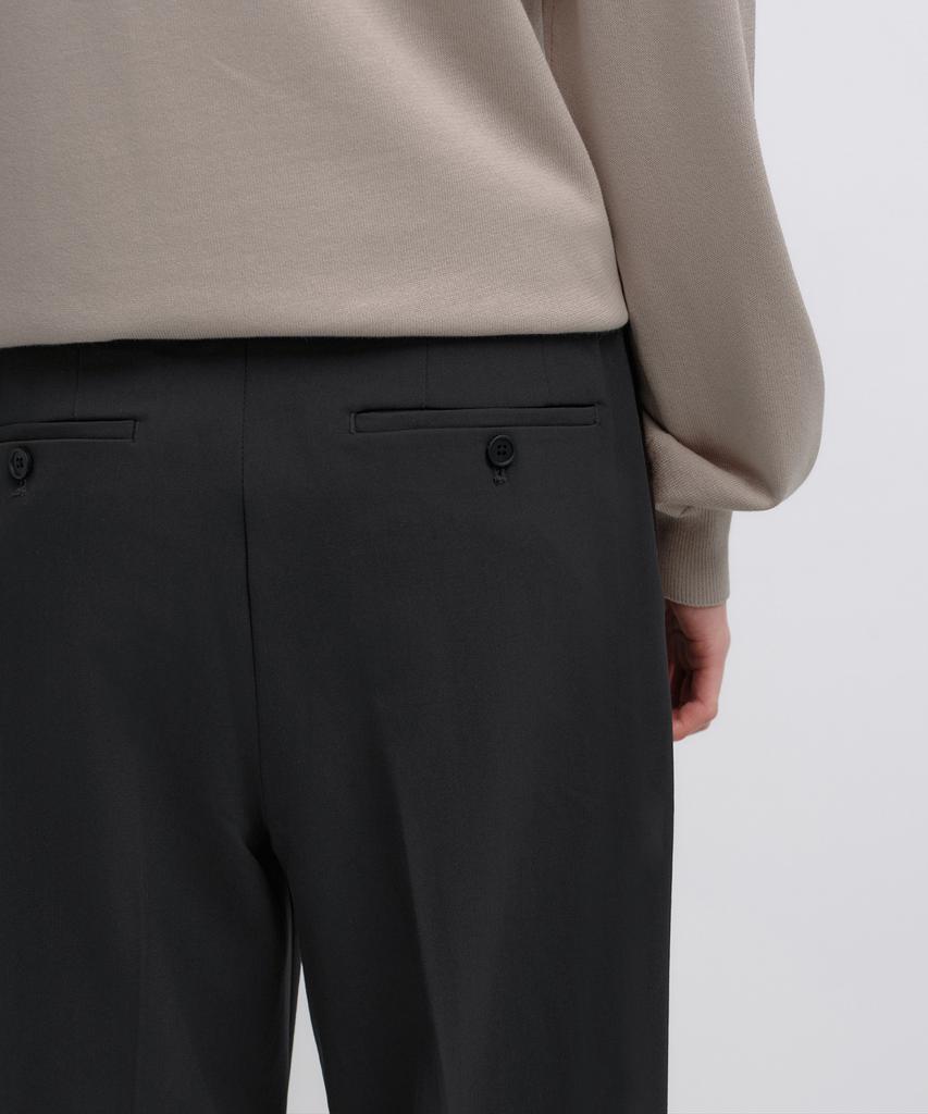 Musinsa Standard Real Wide Hidden Banding Slacks [Dark Gray]