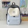 Casual college student versatile schoolbag junior high school backpack contrasting color lightweight backpack women's backpack