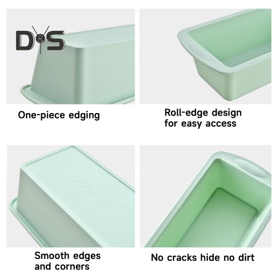 1/4Pcs Silicone Bread Loaf Pan Non-Stick Baking Pans for Homemade Bread Cakes Brownies Easy Release Toast Mold Kitchen Tool