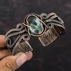 Seraphinite Cuff Bracelet Copper Wire Wrapped Bangle Beautiful Gemstone Jewelry Handmade Copper Cuff Bracelet Gift For Her Adjustable Bangle