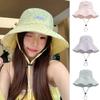 Floral Plaid Fisherman Hat Adjustable Sunscreen Hat Fashion Sunshade Hat  Summer