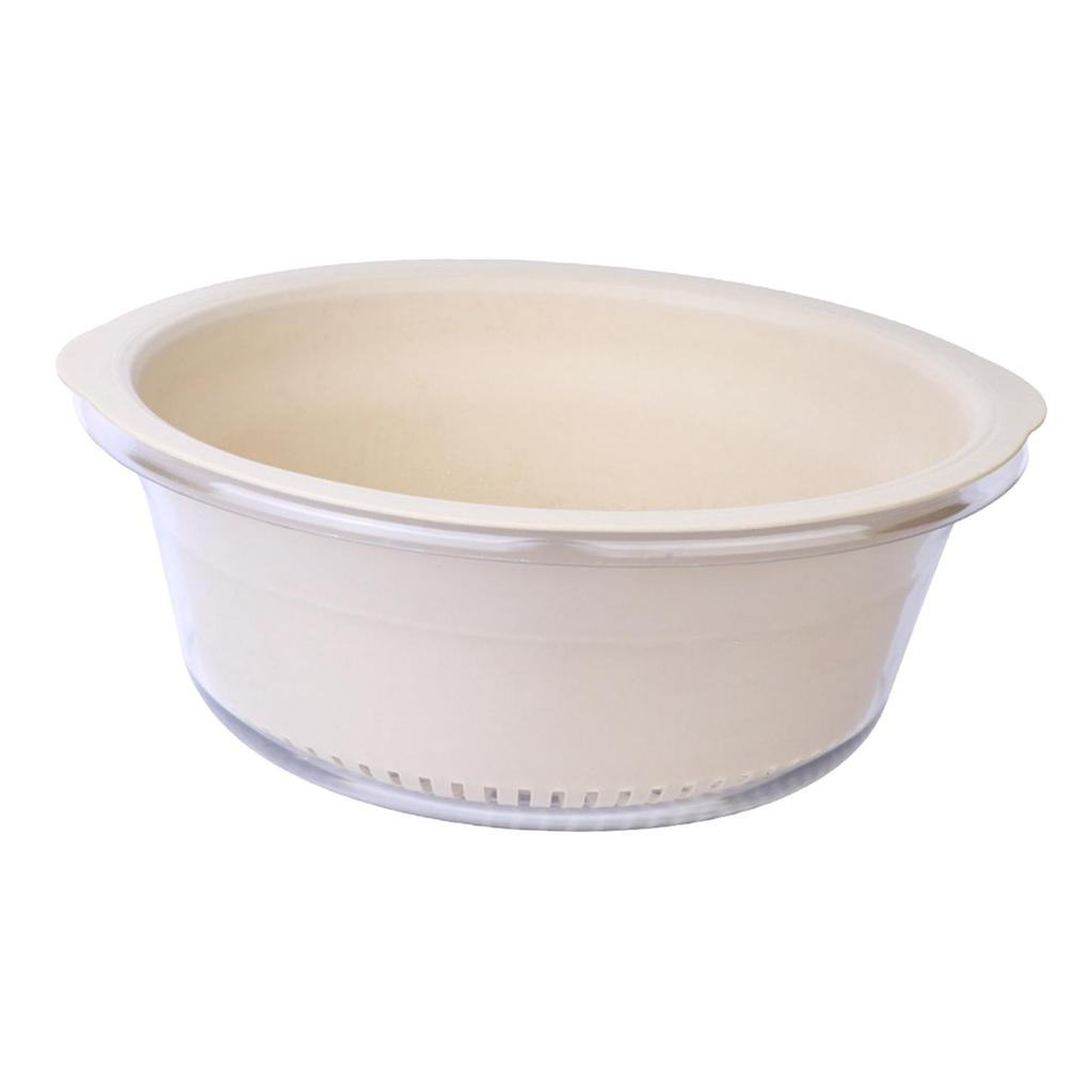 Double Layer Fruits Vegetable Washing Basket Strainer, Multipurpose Bowl and Strainer Drain