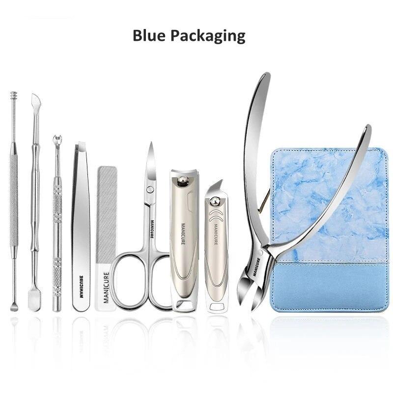 Manicure Set Pedicure Sets Nail Clipper Stainless Steel Professional Nail Cutter Tools with Travel Case Kit Christamas Gift