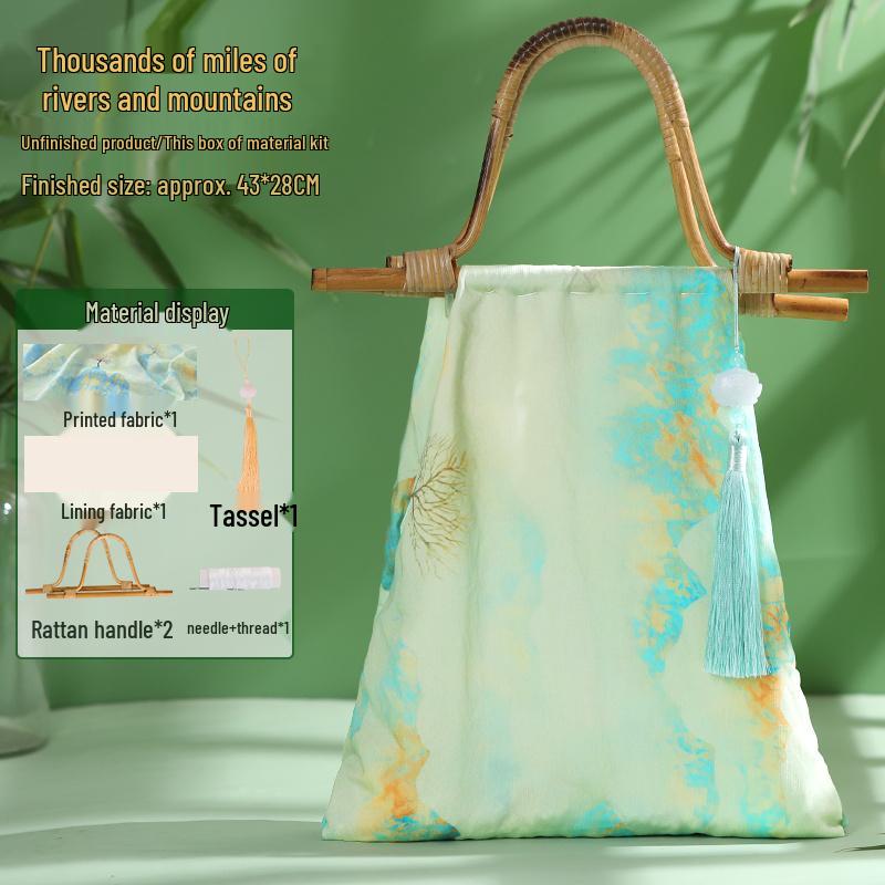 Bamboo Joint Bag DIY Kit: Handmade Chinese-Style Heritage Bag for Team Building and Salon Events