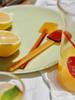 Korean-style Two-color Long Handle Glass Spoon Pudding Ice Cream Dessert Spoon Simple Heat-resistant Coffee Mixing Spoon