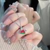 Original Summer Island Collection Watermelon Necklace Femininity Commuter Student Sweet Stainless Steel Collarbone Chain