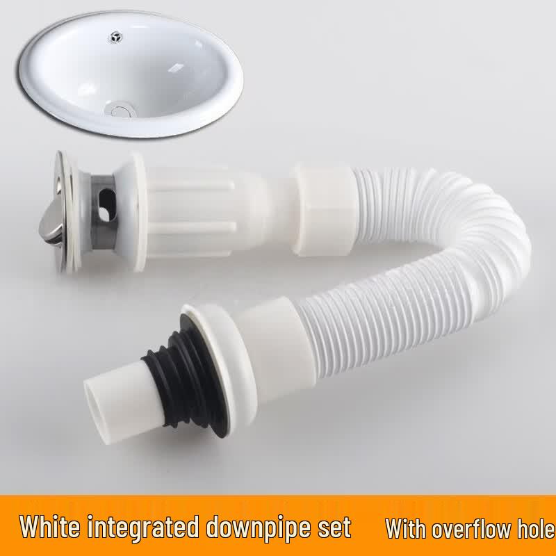 Integrated Washbasin Drain Pipe and Stopper
