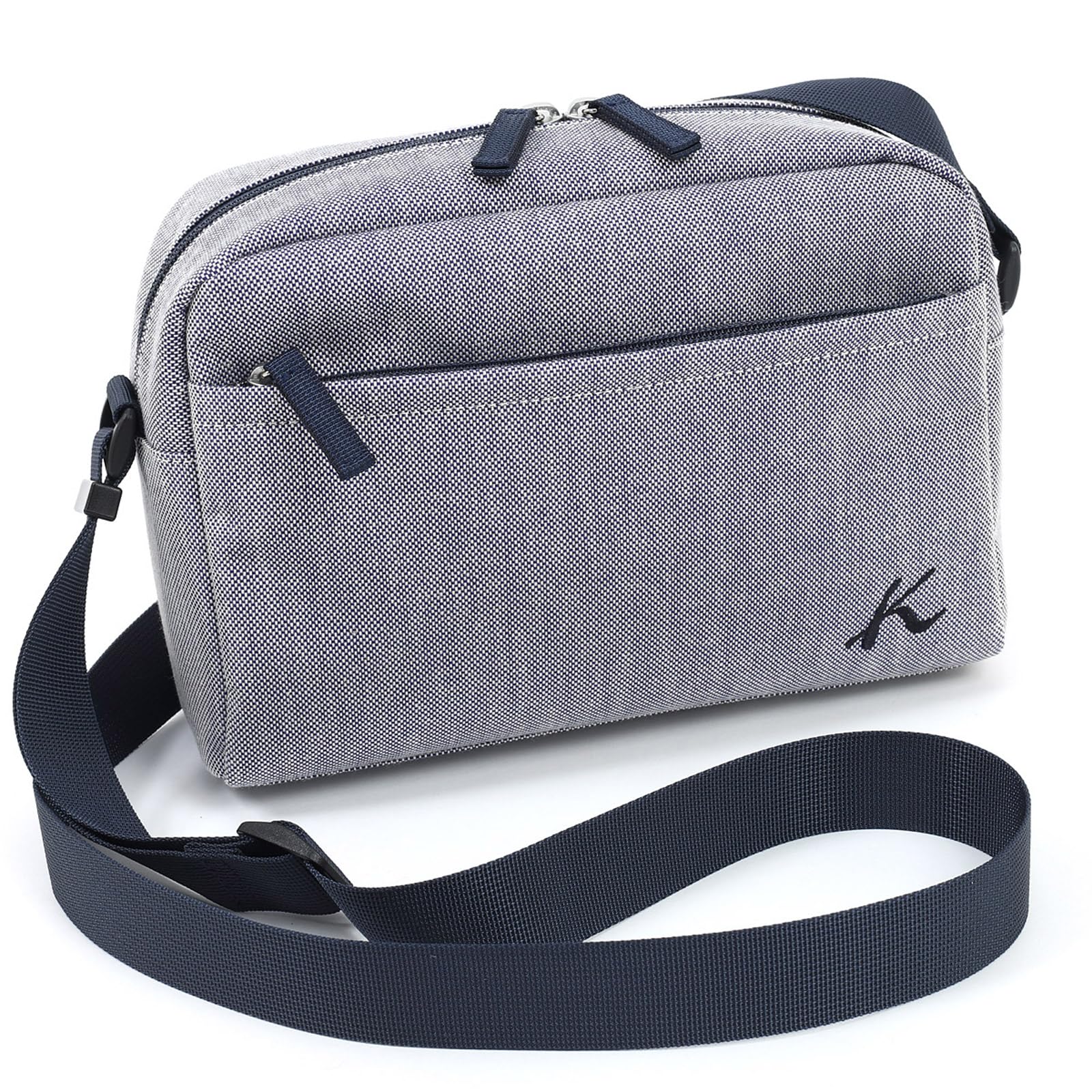 

Chambray Fabric Crossbody Shoulder Bag Dark Blue 10101 [Kitamura] R-0754 Women s [Navy]