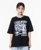 MOZMOZ Icat Oversized Graphic Short Sleeve T-Shirt Black