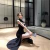 Women's sexy cheongsam dress new black tassel hollow deep v fishtail evening dress dress dress