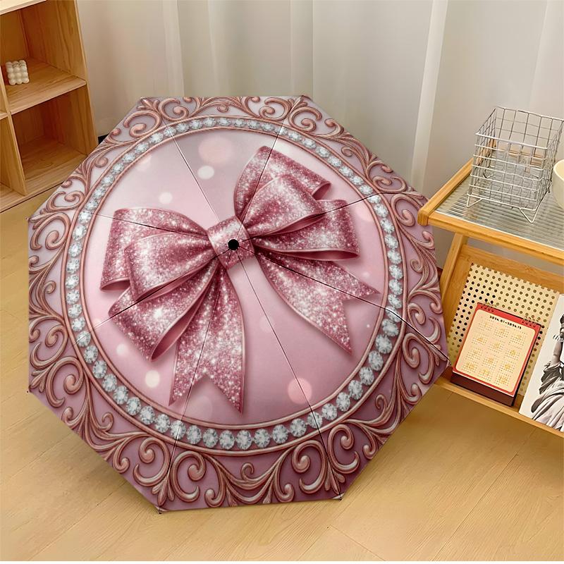 

Elegant Ornate Headpiece Printed umbrella windproof folding umbrella portable sun and rain umbrella suitable for gifting