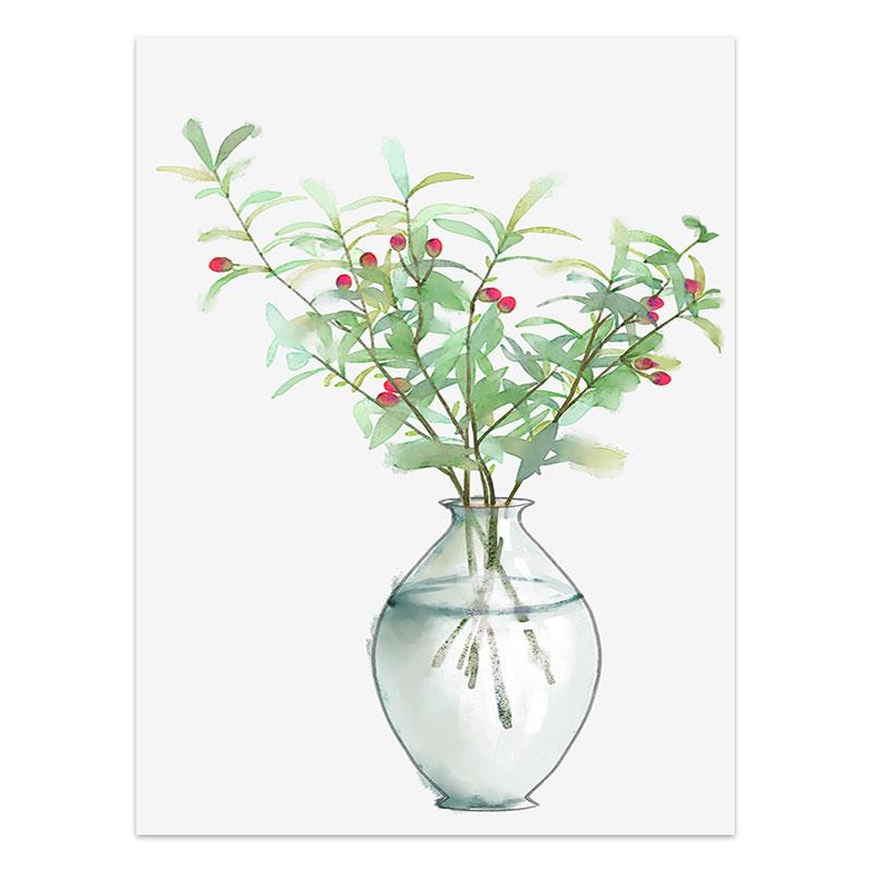 

Акварельные растения, цветы, холст, картины, подсолнечник, ботанический принт, постер с листьями, декоративная картина для гостиной, домашний декор 21x30cm No Frame