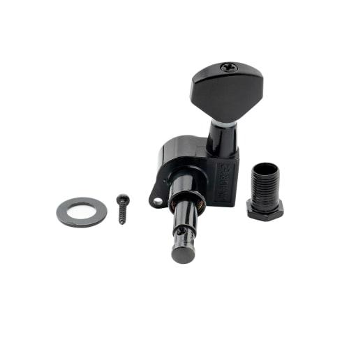 Wilkinson WJN07 E-Z-LOK 6-Piece Guitar Tuners for Fender Strat/Telecaster Electric Guitars, Black