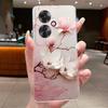 Für OPPO Reno 11F / Reno 11A Hülle Klar Luxus Mode Schmetterling Blumen Weiches TPU Silikon Abdeckung für OPPO Reno11 F A Handyhülle