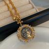 Roman Lucky Muse Necklace Women'S Versatile Premium Pendant Sweater Chain Personalized Stacking Wear Qingdao Accessories