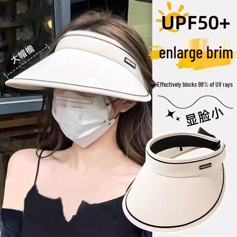 Sun Protective Women's Topless Visor: UV-Blocking, Climbing Hat - Newcomers Save 5 Yuan!