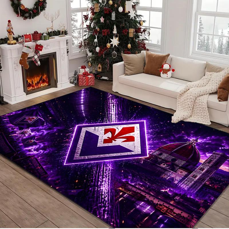 1PC rug Fiorentina Football Crest Carpet, Chair Rug,Area Rug for Office Bedroom living rooms bedroom, Doormat decor Christmas fan gifts