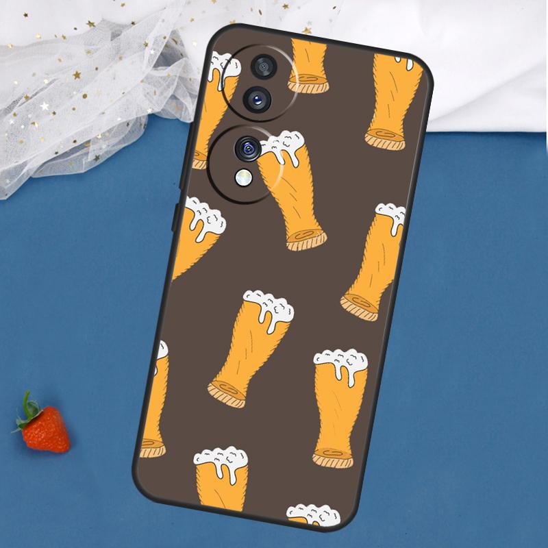 Pretzel Beer Pattern Case For Honor Magic 8 7 5 6 Lite 400 200 Pro 50 70 90 X8c X8b X9a X9b X9c X9d Win RT Cover