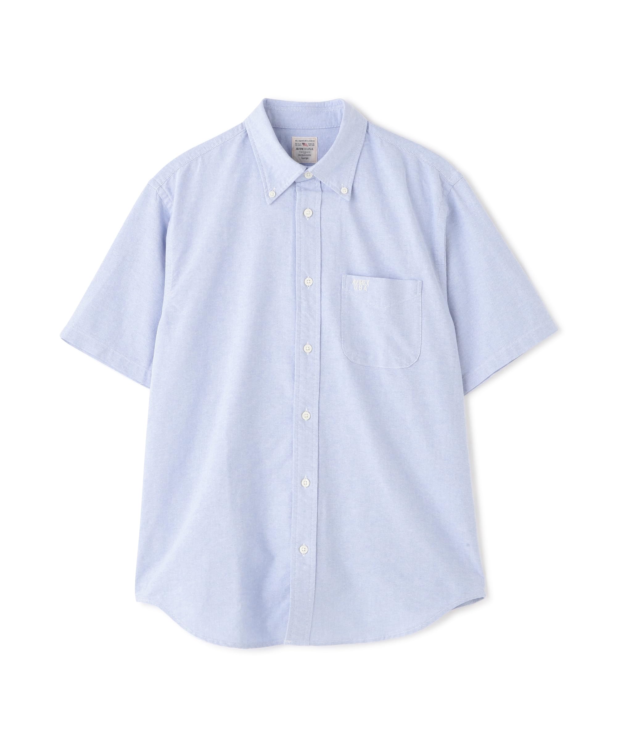 

Avirex DAILY BASIC OXFORD S S Basic Oxford Short Sleeve Size M Light B.D. SHIRT, Men s Button-Down Shirt, (113), Blue, 783-3923004