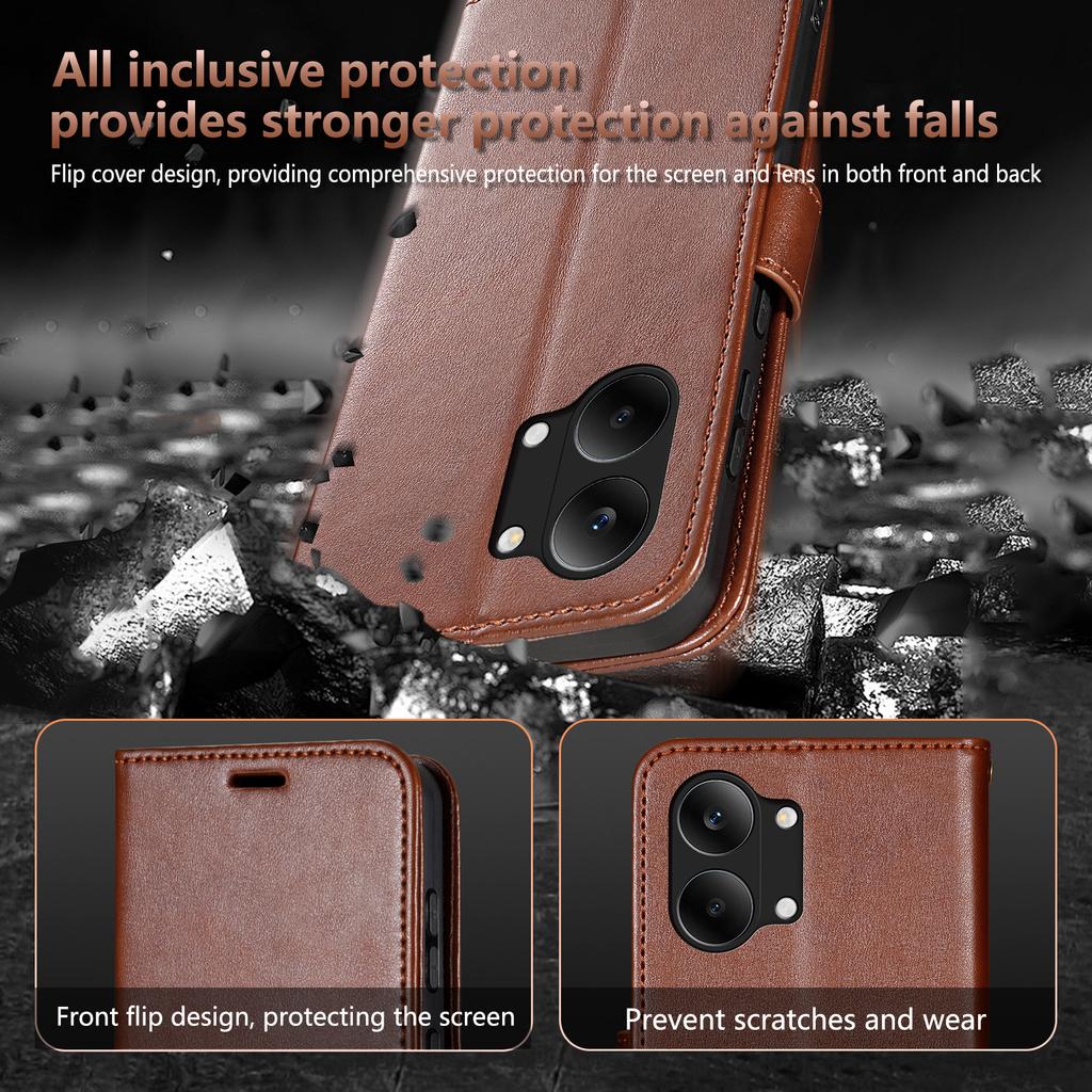 EUCAGR Business Wallet Magnetic Soft TPU PU Leather Case for Xiaomi POCO X8 Pro Max/POCO X8Pro Max Holder Shockproof Cover