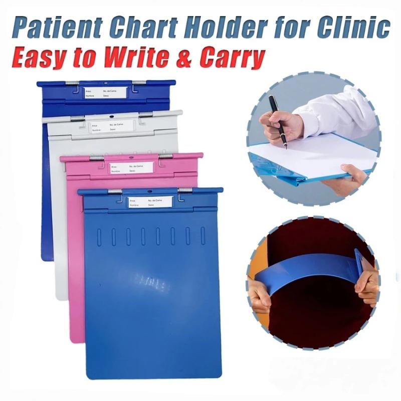 Thickened ABS Medical Record Folder Heavy Duty Patient Chart Splint for Hospital Clinic Doctor Office Use