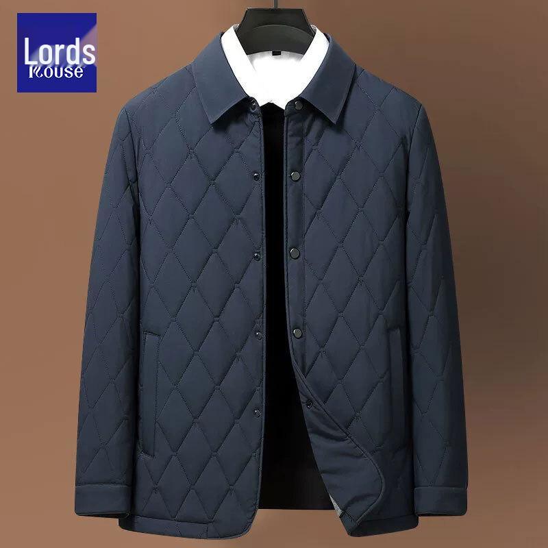 Lords Men's Quilted Lapel Collar Cotton Padded Jacket