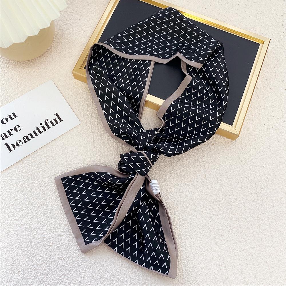 New Scarves Silk Scarves Women'S Spring And Autumn Season Long Decorative Professional Scarves Summer Thin Styles Paired With Shirts Stylish