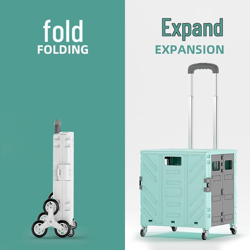 Kompaktní skládací nákupní vozík na schody a pro doručování