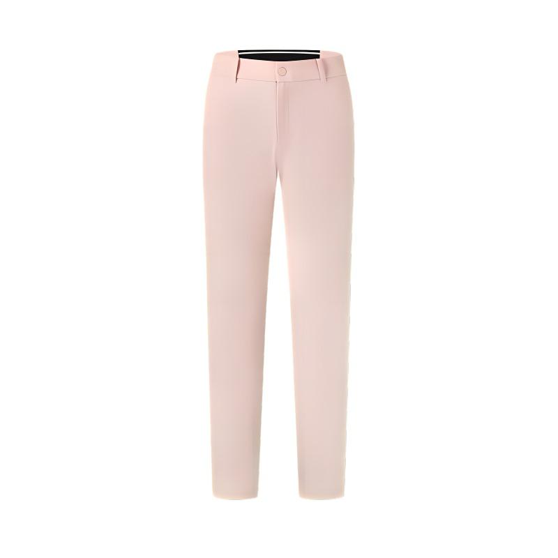

FILA Solid Color Mid-Rise Straight Leg Casual Pants Women bottoms Pink A11W315804F-LP L