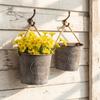 Creative Vintage Hanging Flower Pot Country Style Iron Hanging Basket Semicircle Wall Mounted Planter Home Decor