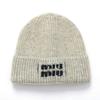 Miu Prémiová podzimní/zimní vyšívaná vlněná čepice s ochranou uší