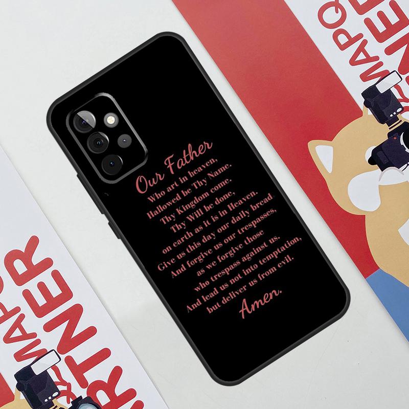 Chrześcijaństwo Modlitwa Pańska Etui Dla Samsung Galaxy A52 A32 A12 A56 A36 A16 A13 A23 A33 A53 A54 A34 A14 A15 A35 A55 A17