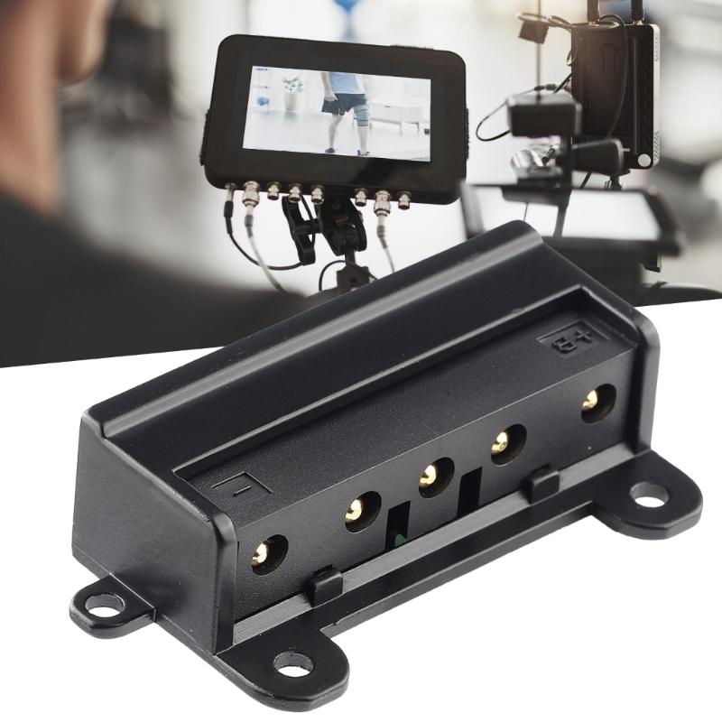 V Mount Battery Holder High Compatibility Metal Five-pin for Video Equipment Stable Power Supply Overload Protections