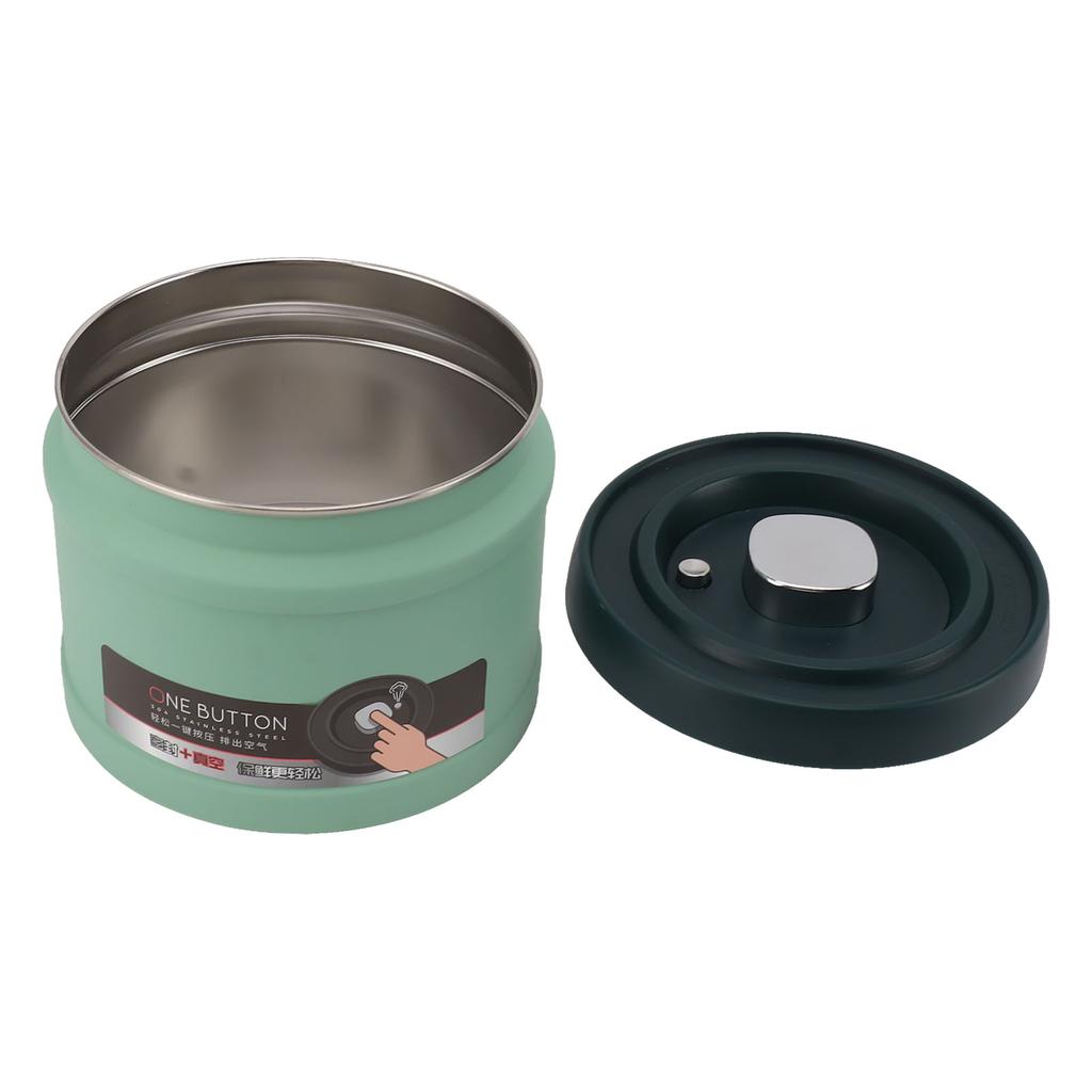 Airtight Stainless Steel Kitchen Food Storage Container Press Type Vacuum Storage Tea Can Coffee Canister for Beans Tea