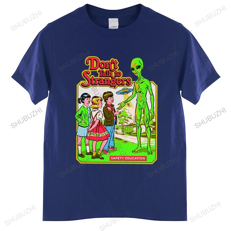 Don’T Talk To Strangers Printing Men's Tshirts Style Brand T-Shirts Fashion O-Neck T-Shirt Simplicity Breathable Man