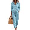 Women's Casual Hoodie Jacket Set for Fall and Winter, Comfortable Fashion Outfit