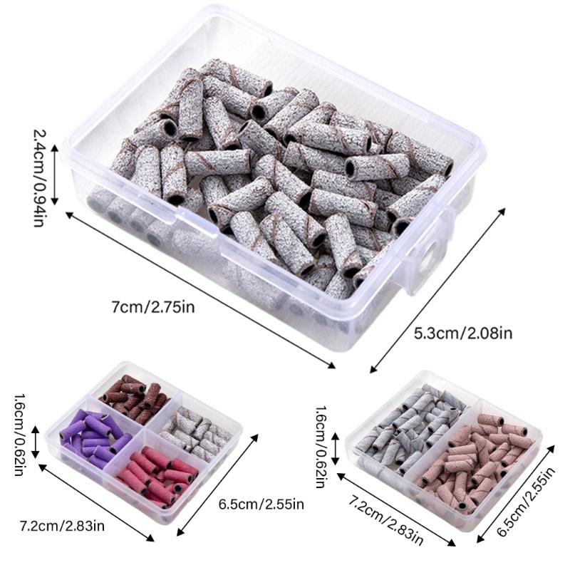 Small Sanding Bands for Nails Drill Nail Sanding Drill Bits Set 80/120/150/180/240 Grits Nail Sanding File for Nail