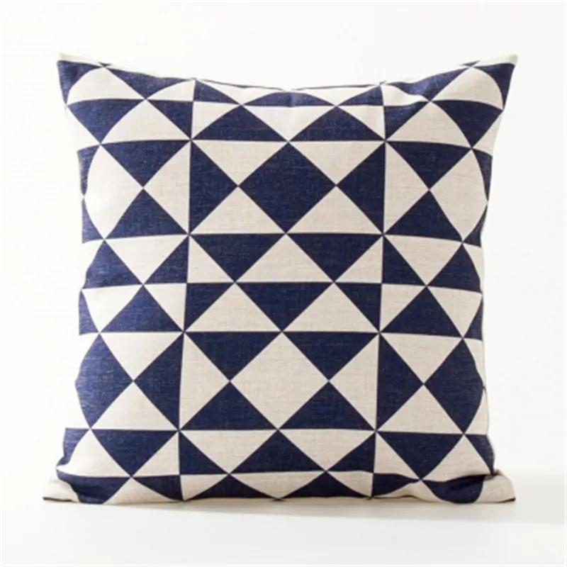 Helenal Unisex Decorative Throw Pillows Case Nordic Style Geometric Cotton Linen Couch Cushion Cover For Sofa Home Decor Capa De Almofadas