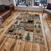 Retro Ethnic American Style Carpet for Living Room, Balcony & Bedroom