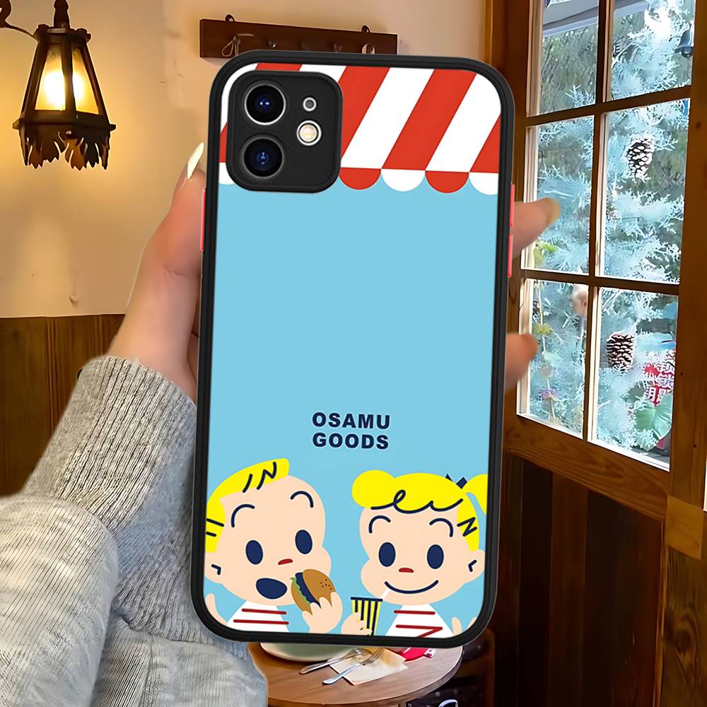 Fashion Osamu Goods Phone Case For IPhone 11 12 13 14 15 16 Pro Plus X XS MAX Matte Bumper Shockproof Cover