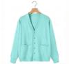 Japanese Style V-Neck Long Sleeve Knit Cardigan - Solid Color Academy Uniform