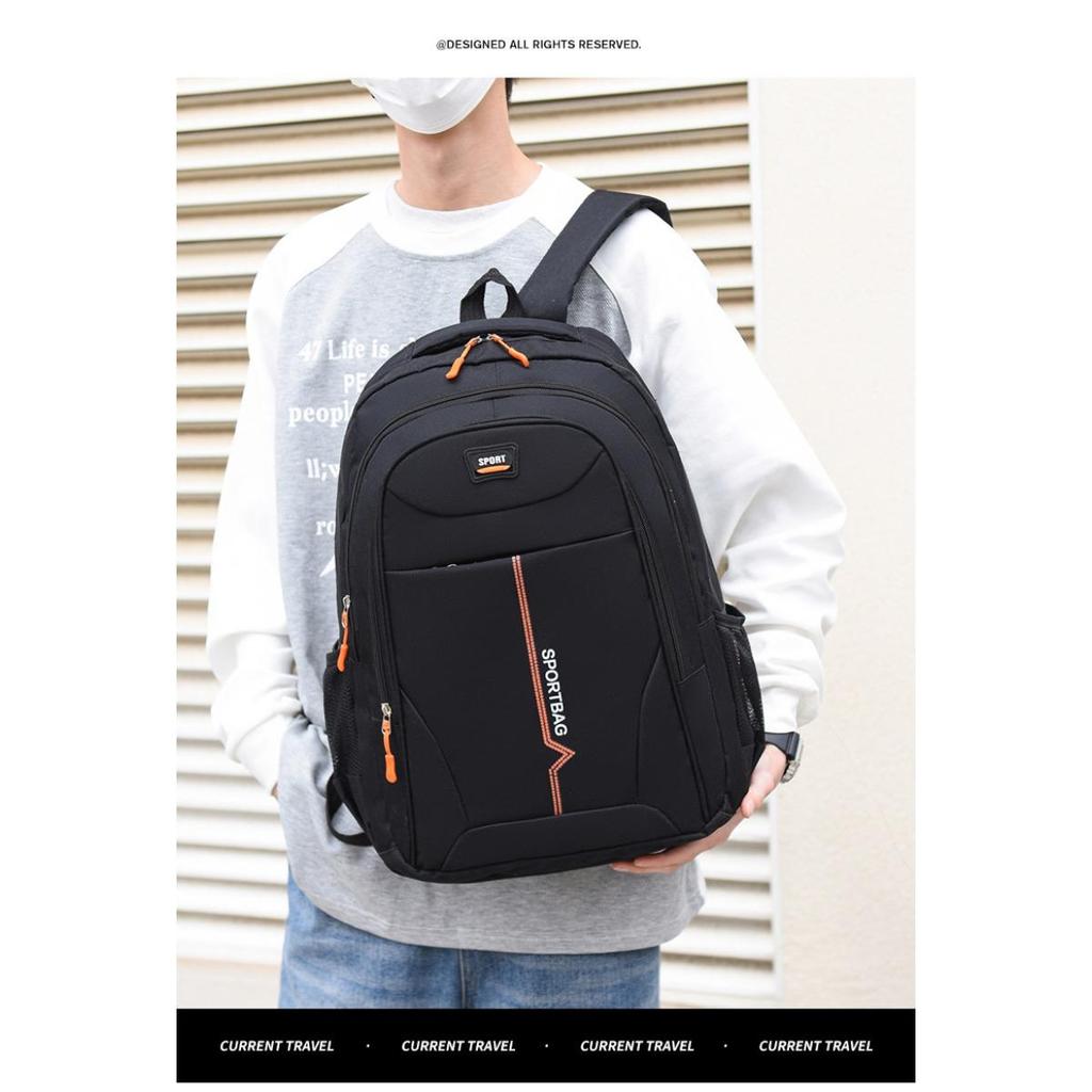 Unisex Casual Backpack - Durable Nylon Multi-Pocket Travel Bag , Ergonomic Shoulder Straps & Zipper Closure for Business Trips, Short-Distance Travel