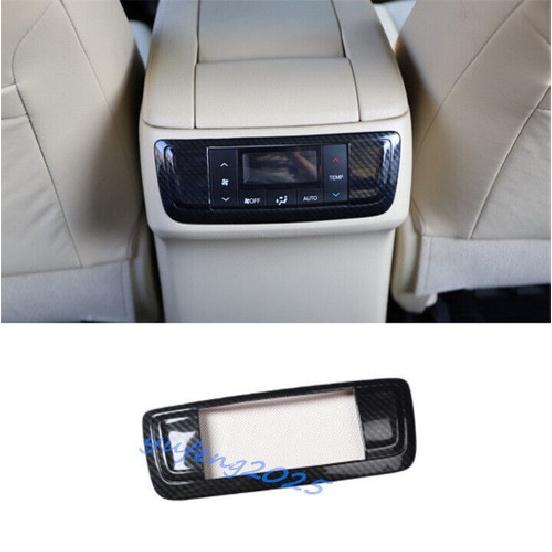 Carbon Fiber Rear Air Condition Panel Cover Trim For Toyota Highlander 2015-19