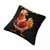 Funny Rooster F-Caw-F Santa Chicken F-Caw-F Christmas Pillow Case Morden Pillow Cover Soft Printed Cushion Cover Pillowcases