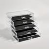 3/5Layer Acrylic Drawer Clear Office Organizer Drawer for Desk, Pencil Holder Large Desk Accessories Display Caddy for Home