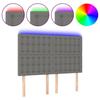 VidaXL Tête de Lit à LED Meuble de Chambre à Coucher Accessoire de Lit Double Tête de Cadre de Lit Intérieur Gris Foncé 3122857