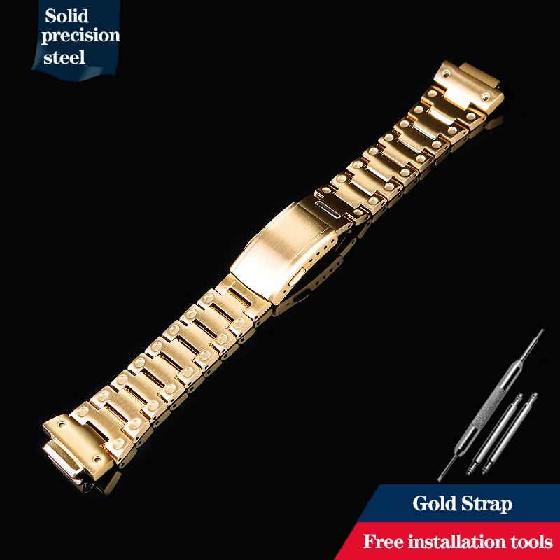 Boîtier et bracelet en acier inoxydable modifié de haute qualité pour Casio DW-5600 DW5600/5610 GW-B5600 GWM5610 Set Bracelet de montre en métal Lunette Outils