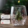 Double Wall Glass Cup Christmas Tree/Snowman Heat-insulated Espresso Coffee Mug Milk Tea Cup Party Juice Drinking Gift 300ml