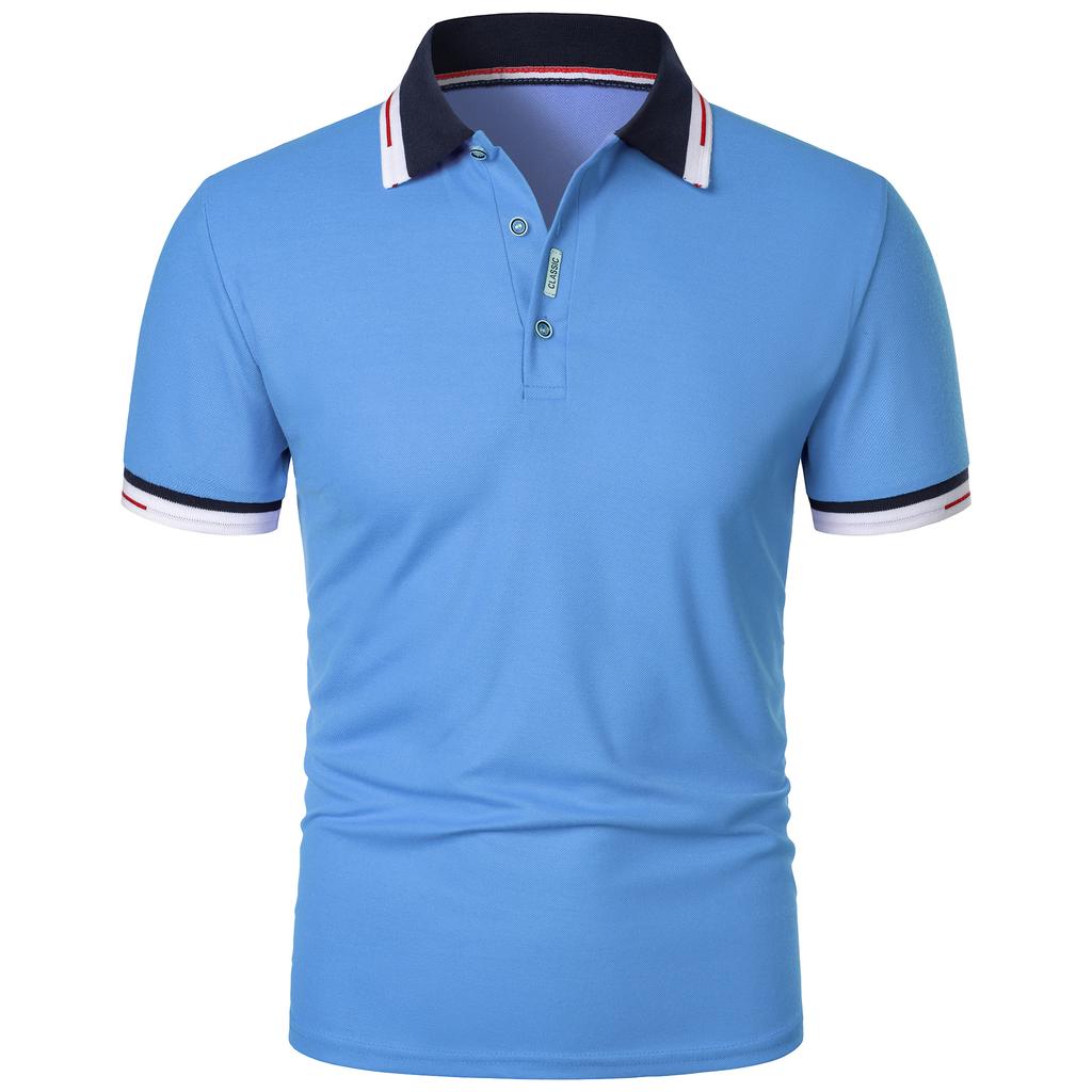 Men's New Polo Shirt T-shirt Summer Men's Short-sleeved Intercolored Lapel