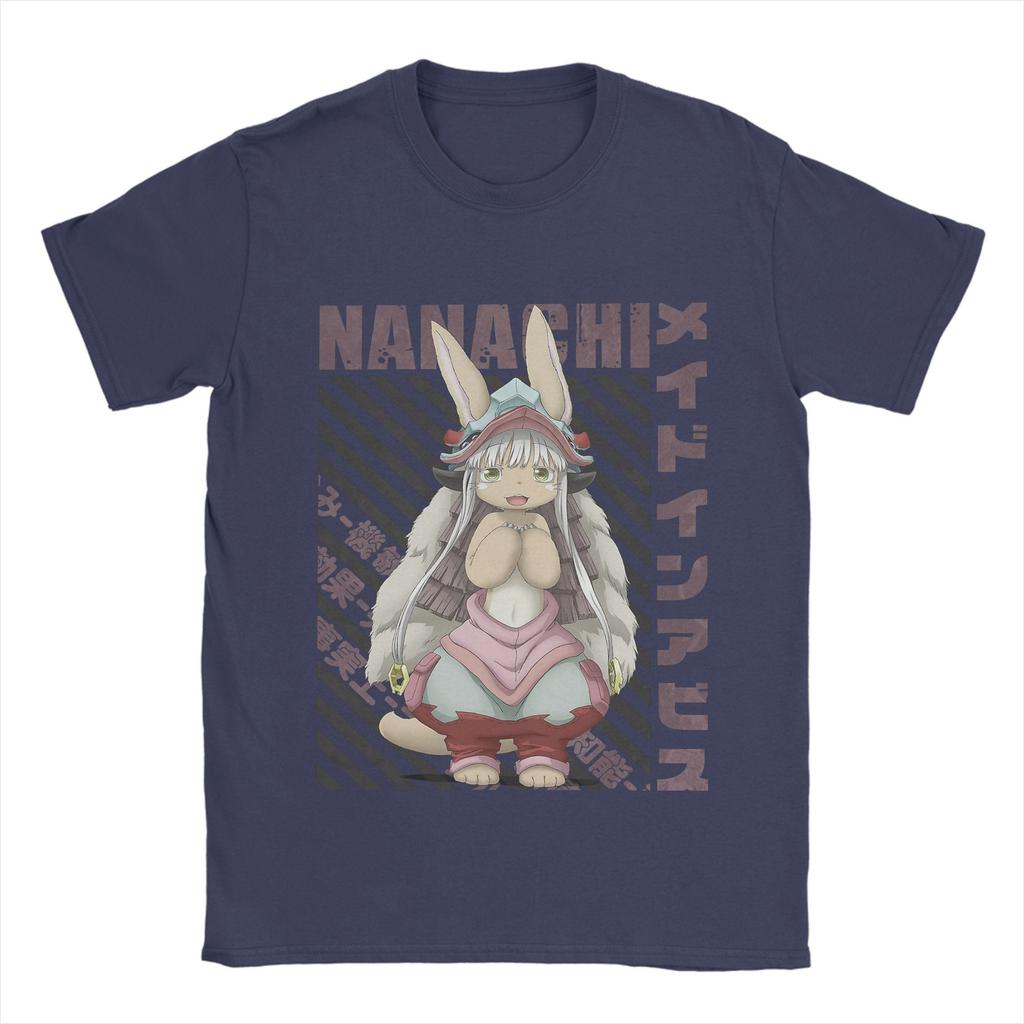 Men Made in Abyss T Shirt Nanachi Cotton Tops Funny Short Sleeve O Neck Tee Shirt Adult T-Shirts